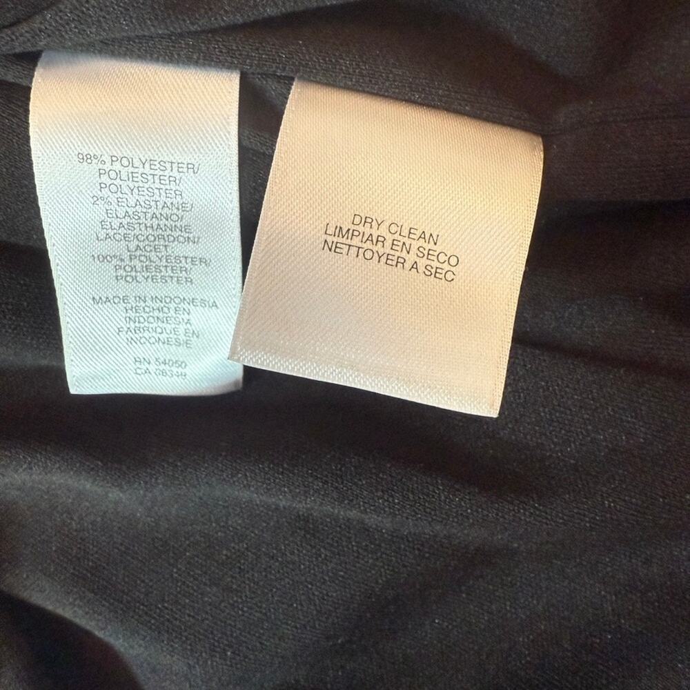 Nine West Black Fit & Flare Dress Tweed Hem Sleeveless Cocktail Career Size 2 - Picture 15 of 16